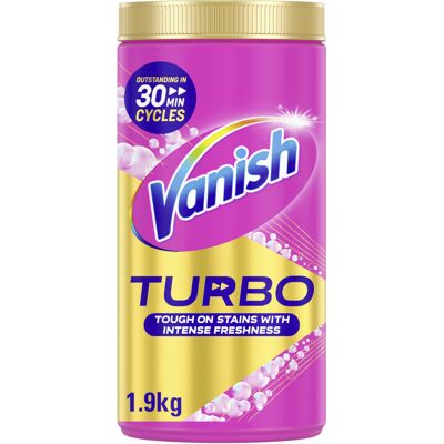 Vanish Turbo Stain Remover Powder, 1.9kg, Boosted Oxi Action for Vanish Turbo Stain Remover Powder, 1.9kg, Boosted Oxi Action for