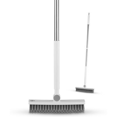 Swan Elevate Angled Floor Scrubbing Brush with Squeegee, 180? Pivoting Head, Pos Swan Elevate Angled Floor Scrubbing Brush with Squeegee, 180? Pivoting Head, Pos