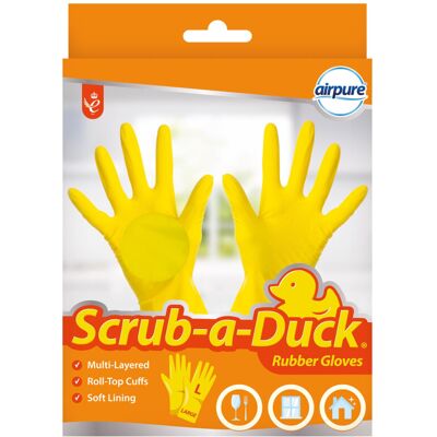 Airpure Scrub a Duck Rubber Cleaning Gloves Washing Up Airpure Scrub a Duck Rubber Cleaning Gloves Washing Up
