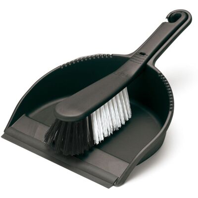 Addis Soft Dustpan & Brush Black Addis Soft Dustpan & Brush Black