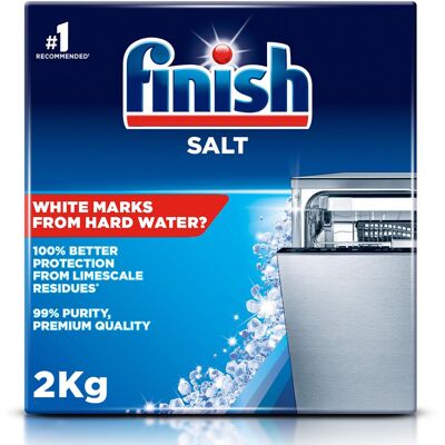 Finish, Dishwasher Salt, 2kg, Prevents Limescale and White Residue, Effective Ag Finish, Dishwasher Salt, 2kg, Prevents Limescale and White Residue, Effective Ag