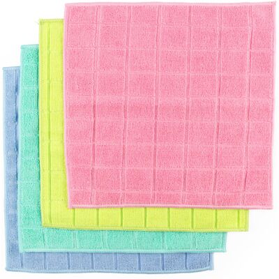 Beldray Microfibre Cleaning Cloths - Pack of 4 Multifunctional Dusting Cloths, W Beldray Microfibre Cleaning Cloths - Pack of 4 Multifunctional Dusting Cloths, W