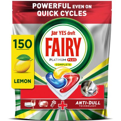 Fairy Platinum Plus Dishwasher Tablets Lemon, 150 Capsules, Impeccable Clean Eve Fairy Platinum Plus Dishwasher Tablets Lemon, 150 Capsules, Impeccable Clean Eve