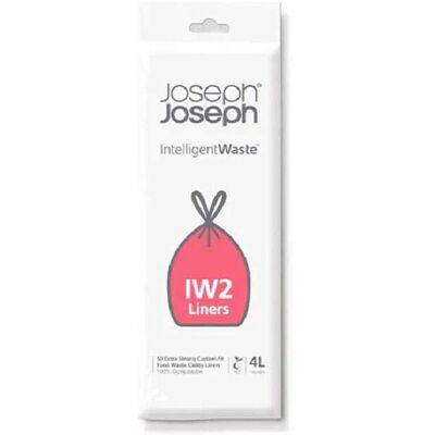 Joseph Joseph IW2 Biodegradable, Compostable Bags, Pack of 50 Food Waste Bin Lin Joseph Joseph IW2 Biodegradable, Compostable Bags, Pack of 50 Food Waste Bin Lin