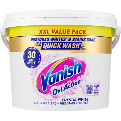 Vanish Gold Crystal White Stain Remover Powder, 2.4kg, Oxi Action for Quick Wash Vanish Gold Crystal White Stain Remover Powder, 2.4kg, Oxi Action for Quick Wash