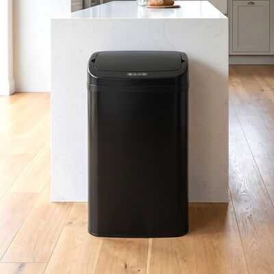 (White) HOMCOM 48L Sensor Bin, Galvanised Steel Kitchen Bin with Automatic Close (White) HOMCOM 48L Sensor Bin, Galvanised Steel Kitchen Bin with Automatic Close