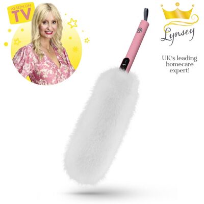 Swan x Lynsey 2-in-1 Microfiber Duster with Hanging Loop, Pink SWFC2005QOCN Swan x Lynsey 2-in-1 Microfiber Duster with Hanging Loop, Pink SWFC2005QOCN