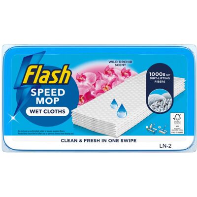Flash Speedmop Wet Cloth Refills Fast Easy and Hygienic Lemon MultiSurface Flash Speedmop Wet Cloth Refills Fast Easy and Hygienic Lemon MultiSurface