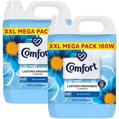 Comfort Blue Skies Fabric Conditioner XXL Mega Pack Fabric Softener Washing Liqu Comfort Blue Skies Fabric Conditioner XXL Mega Pack Fabric Softener Washing Liqu