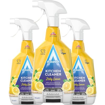 Astonish Zesty Lemon Scented Kitchen Cleaner 3 Pack - All Purpose Cleaning Solut Astonish Zesty Lemon Scented Kitchen Cleaner 3 Pack - All Purpose Cleaning Solut