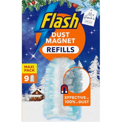 Flash Dust Magnet Mrs Hinch's Winter Edition Alpine Escape Duster 9 Refills, Tra Flash Dust Magnet Mrs Hinch's Winter Edition Alpine Escape Duster 9 Refills, Tra