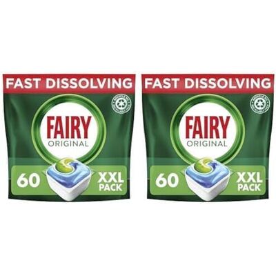 Fairy All-In-1 Dishwasher Tablets, 60 Capsules, Original, Effective Fairy All-In-1 Dishwasher Tablets, 60 Capsules, Original, Effective