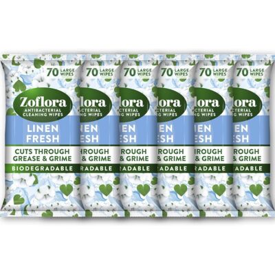 Zoflora Linen Fresh Biodegradable Wipes, Antibacterial Multi-surface Cleaning Wi Zoflora Linen Fresh Biodegradable Wipes, Antibacterial Multi-surface Cleaning Wi