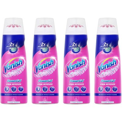 Vanish Pre-Treat PowerGel Stain Remover, 200ml, Pack of 4, 2x Concentrated Formu Vanish Pre-Treat PowerGel Stain Remover, 200ml, Pack of 4, 2x Concentrated Formu
