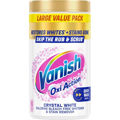 Vanish Crystal White Stain Remover Powder, 1.41kg, Oxi Action for Quick Wash, Re Vanish Crystal White Stain Remover Powder, 1.41kg, Oxi Action for Quick Wash, Re