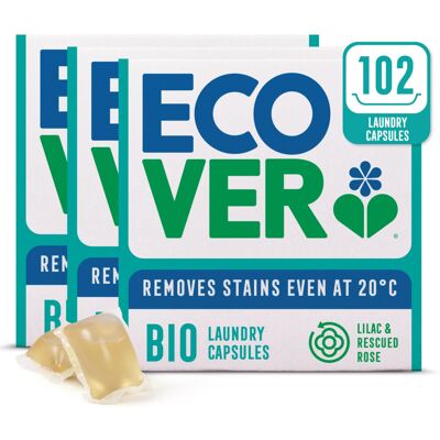 Ecover Bio Washing Laundry Capsules / Tablets - Laundry Detergent With Clean And Ecover Bio Washing Laundry Capsules / Tablets - Laundry Detergent With Clean And