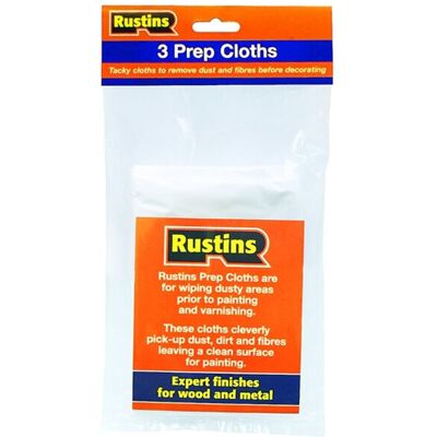 Rustins Prep Cloths Pack of 3 Tacky Dust & Fibre Remover Rustins Prep Cloths Pack of 3 Tacky Dust & Fibre Remover