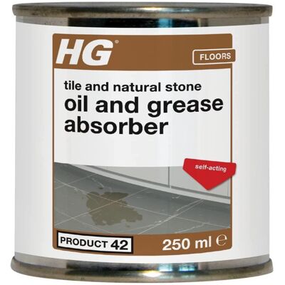 HG Tile and Natural Stone Oil and Grease Absorber Removes Stains from surfaces HG Tile and Natural Stone Oil and Grease Absorber Removes Stains from surfaces