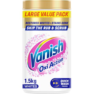 Vanish Gold Crystal White Stain Remover Powder, 1.5kg, Oxi Action for Vanish Gold Crystal White Stain Remover Powder, 1.5kg, Oxi Action for