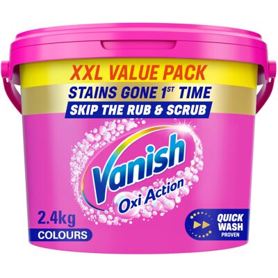 Vanish Gold Oxi Action Stain Remover Powder for clothes, 2.4kg, No Pre-Treat Nee Vanish Gold Oxi Action Stain Remover Powder for clothes, 2.4kg, No Pre-Treat Nee