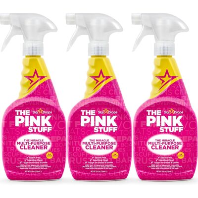 Stardrops The Pink Stuff Miracle Multi-Purpose Cleaner Triple Pack– Removes Grease, Grime, Stardrops The Pink Stuff Miracle Multi-Purpose Cleaner Triple Pack– Removes Grease, Grime,