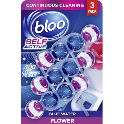 Bloo Self Active Triple Toilet Rim Block and Bowl Cleaner with Flower. Hanging T Bloo Self Active Triple Toilet Rim Block and Bowl Cleaner with Flower. Hanging T