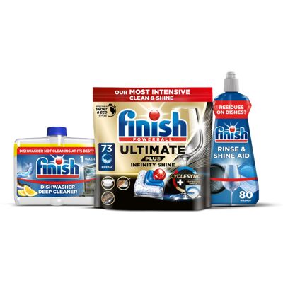 Finish Ultimate Plus Infinity Shine Dishwasher Tablets bulk 73 Dishwasher Tabs + Finish Ultimate Plus Infinity Shine Dishwasher Tablets bulk 73 Dishwasher Tabs +