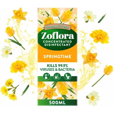 Zoflora Springtime Concentrated Multipurpose Disinfectant Liquid, 1 x 500 ml,Ant Zoflora Springtime Concentrated Multipurpose Disinfectant Liquid, 1 x 500 ml,Ant