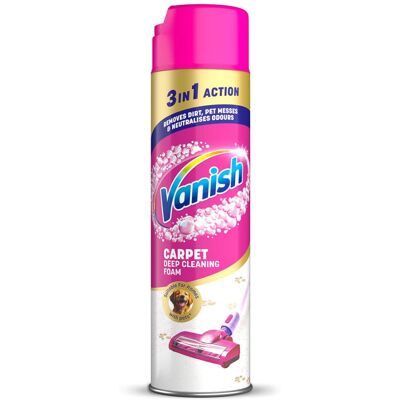 Vanish Gold Carpet Cleaner Foam, Stain Remover, 600ml, Eliminates Dirt, Pet Mess Vanish Gold Carpet Cleaner Foam, Stain Remover, 600ml, Eliminates Dirt, Pet Mess