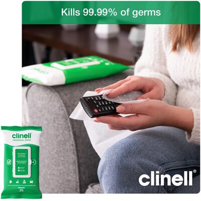 Clinell Universal Cleaning and Disinfecting Wipes for Home Pack of 16 Clinell Universal Cleaning and Disinfecting Wipes for Home Pack of 16