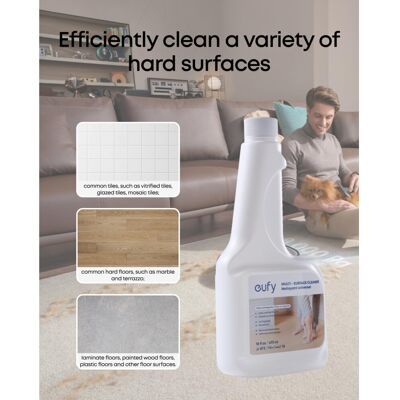 eufy RoboVac Hard Floor Cleaning Solution 2 Bottles Compatible with X1 eufy RoboVac Hard Floor Cleaning Solution 2 Bottles Compatible with X1