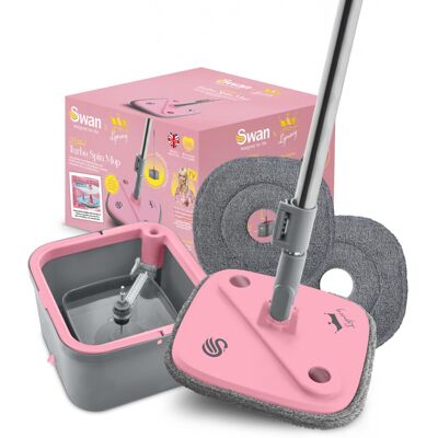 Swan x Lynsey TV's Queen of Clean Turbo Spin Mop, Clean and Dirty Swan x Lynsey TV's Queen of Clean Turbo Spin Mop, Clean and Dirty