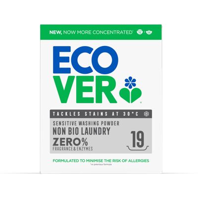 Ecover Zero Non-Bio Laundry Detergent Powder, For Sensitive Skin, Laundry Washin Ecover Zero Non-Bio Laundry Detergent Powder, For Sensitive Skin, Laundry Washin
