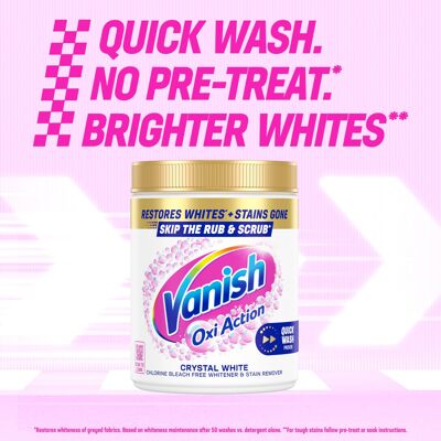 Vanish Crystal White Stain Remover Powder 141kg Oxi Action for Quick W Vanish Crystal White Stain Remover Powder 141kg Oxi Action for Quick W