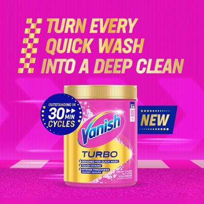 Vanish Turbo Stain Remover Powder 19kg Boosted Oxi Action for Quick Wa Vanish Turbo Stain Remover Powder 19kg Boosted Oxi Action for Quick Wa