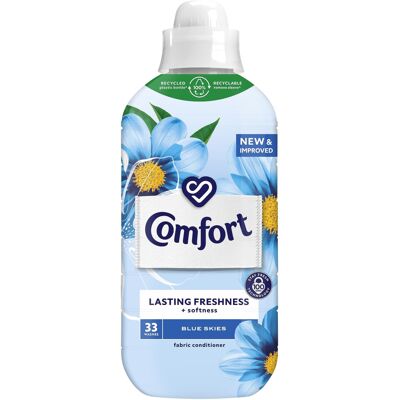 Comfort Blue Skies Fabric Conditioner with Stay Fresh technology for 100 days of Comfort Blue Skies Fabric Conditioner with Stay Fresh technology for 100 days of