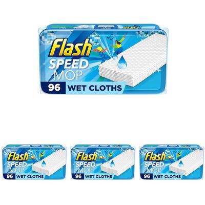 Flash Speedmop Floor Cleaner Antibac Wipes With Lemon Scent, 4x24, For A Fast & Flash Speedmop Floor Cleaner Antibac Wipes With Lemon Scent, 4x24, For A Fast &
