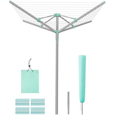 SONGMICS Rotary Washing Line, Clothes Lines for Outside, Foldable Clothes Airer, SONGMICS Rotary Washing Line, Clothes Lines for Outside, Foldable Clothes Airer,