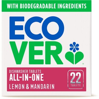 Ecover All in One Dishwasher Tablets, Contains Salt & Rinse Aid Ecover All in One Dishwasher Tablets, Contains Salt & Rinse Aid