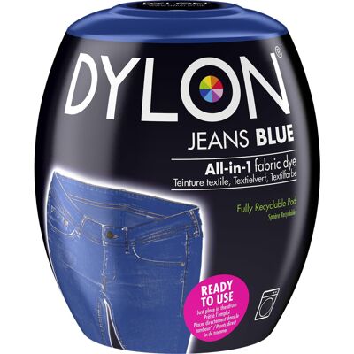 DYLON Washing Machine Fabric Dye Pod for Clothes & Soft Furnishings, 350g – Jean DYLON Washing Machine Fabric Dye Pod for Clothes & Soft Furnishings, 350g – Jean