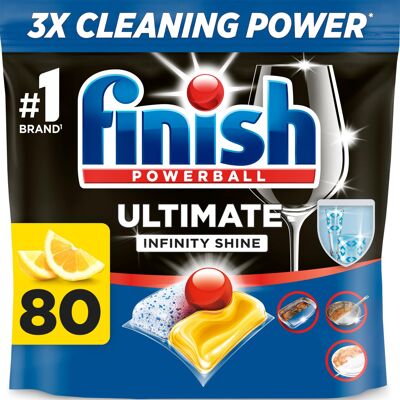 Finish Dishwasher Tablet, Ultimate Infinity Shine, 80 Tabs, Lemon Sparkle, Clean Finish Dishwasher Tablet, Ultimate Infinity Shine, 80 Tabs, Lemon Sparkle, Clean