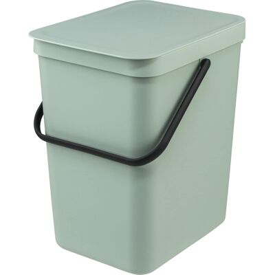 Brabantia Sort & Go Waste Bin 25L (Jade Green), Space-Efficient Plastic Recycle Brabantia Sort & Go Waste Bin 25L (Jade Green), Space-Efficient Plastic Recycle