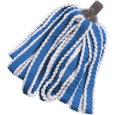 Addis MEGA 100% Microfibre Mop Replacement Refill head, Blue & White Addis MEGA 100% Microfibre Mop Replacement Refill head, Blue & White