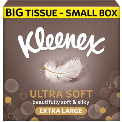 Kleenex Ultra Soft Extra Large Facial Tissues - Single Compact Tissue Box - Beau Kleenex Ultra Soft Extra Large Facial Tissues - Single Compact Tissue Box - Beau