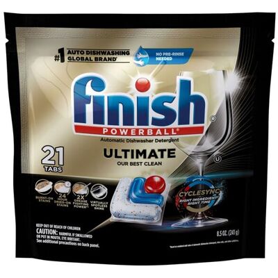 Finish Ultimate Dishwasher Detergent- 21 Count - With CycleSync Technology - Dis Finish Ultimate Dishwasher Detergent- 21 Count - With CycleSync Technology - Dis