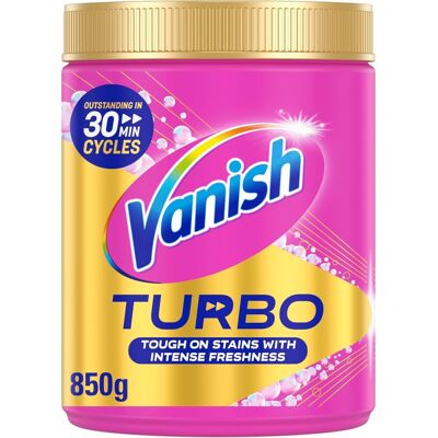 Vanish Turbo Stain Remover Powder, 850g, Boosted Oxi Action for Quick Wash, Remo Vanish Turbo Stain Remover Powder, 850g, Boosted Oxi Action for Quick Wash, Remo