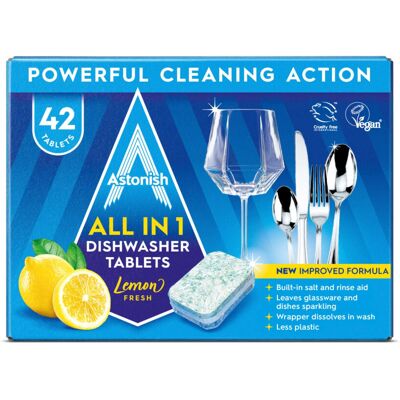 Astonish All In 1 Powerful Cleaning Dishwasher Tablets with Salt and Rinse Aid, Astonish All In 1 Powerful Cleaning Dishwasher Tablets with Salt and Rinse Aid,