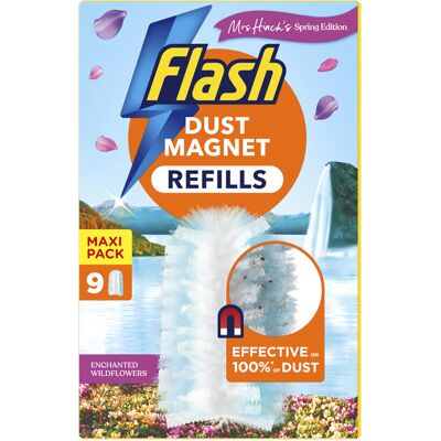 Flash Dust Magnet Mrs Hinch's Enchanted Wildflowers Duster Scented Refills 9ct, Flash Dust Magnet Mrs Hinch's Enchanted Wildflowers Duster Scented Refills 9ct,