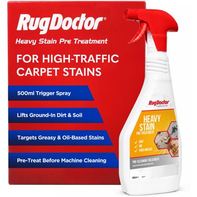 Rug Doctor Heavy Stain Pre-Treatment, 500ml Breaks Down Ground in Dirt, Grease Rug Doctor Heavy Stain Pre-Treatment, 500ml Breaks Down Ground in Dirt, Grease