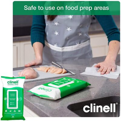 Clinell Universal Cleaning and Disinfecting Wipes for Home - Pack of 16 - 70 XL Clinell Universal Cleaning and Disinfecting Wipes for Home - Pack of 16 - 70 XL